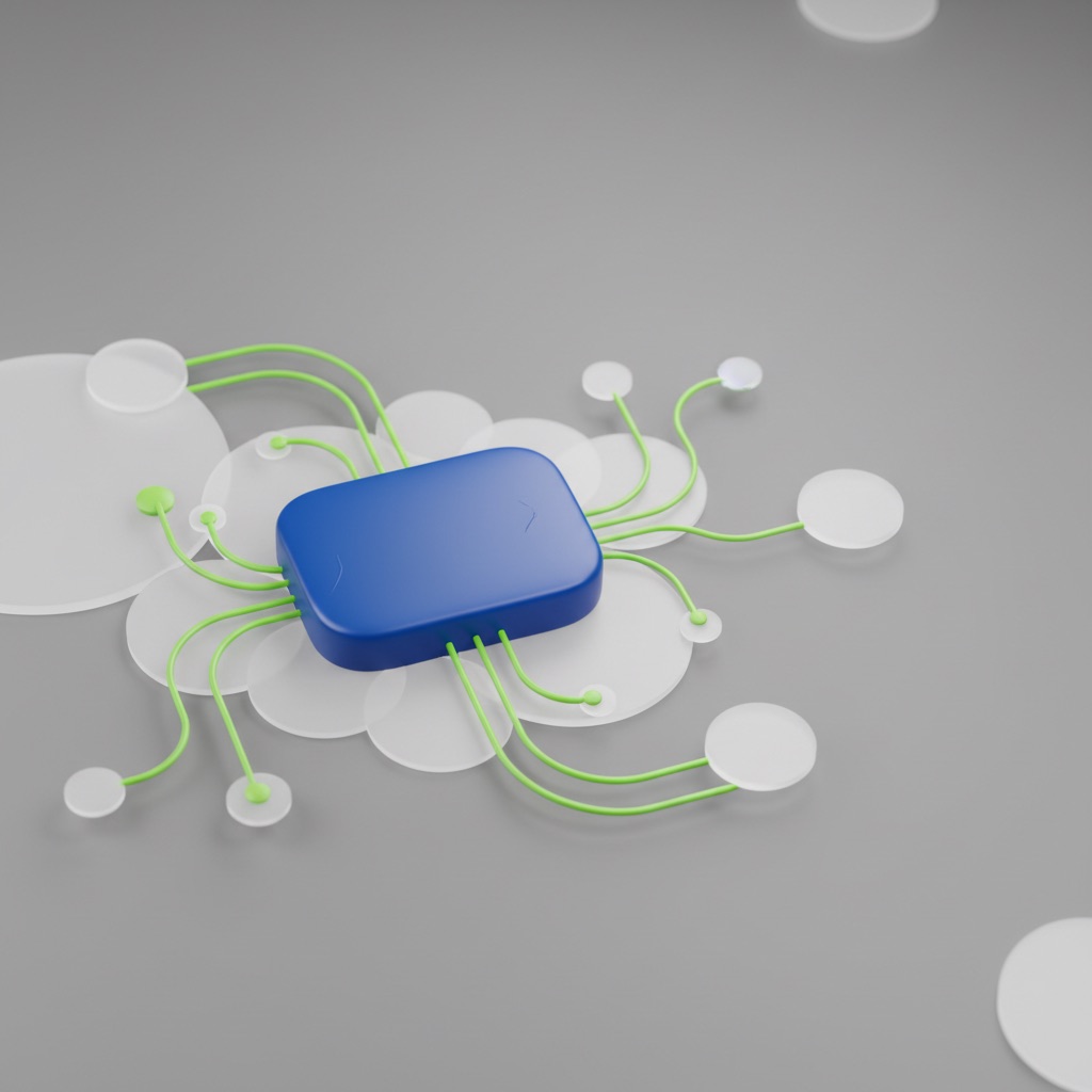 Abstract 3D illustration for HubSpot vs Freshsales for AI Agent Workflows