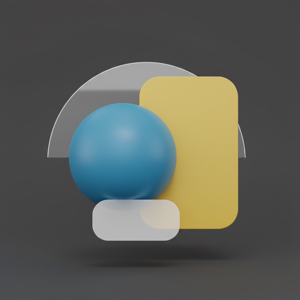 Abstract 3D illustration for HubSpot vs Salesforce for AI Agents